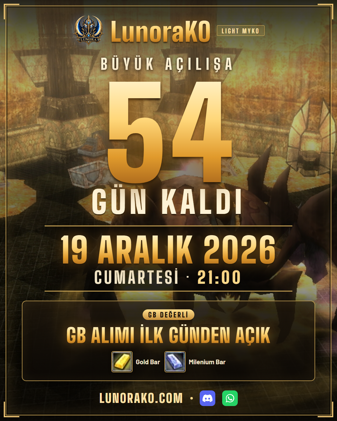 LUNORAKO | AÇILIŞA 54 GÜN KALDI