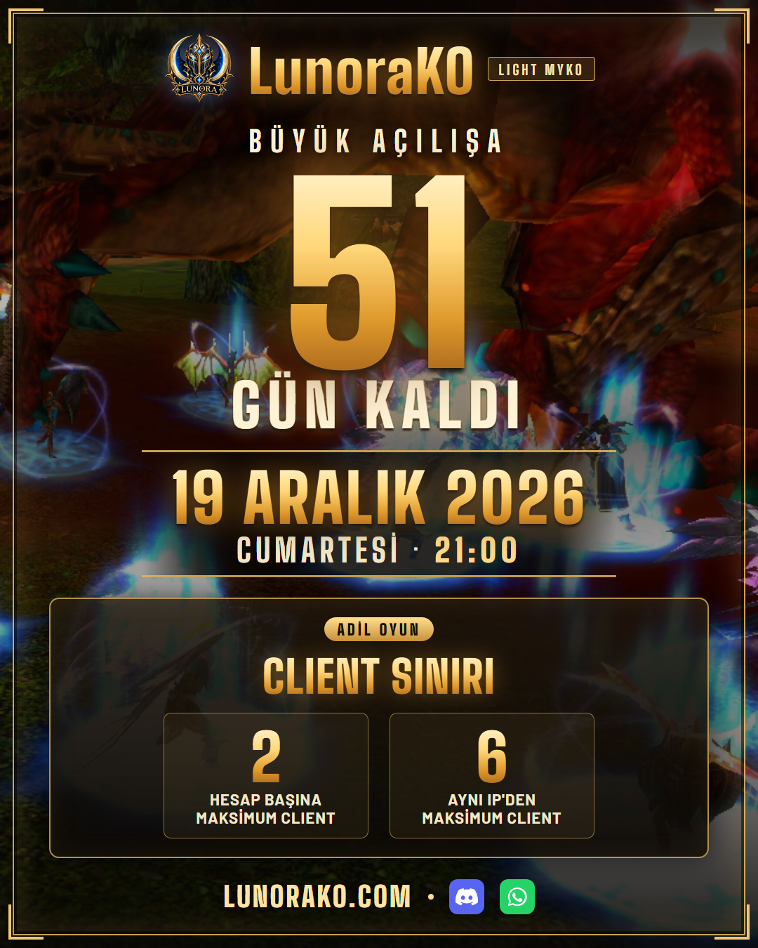 LUNORAKO | AÇILIŞ TARİHİ BELLİ OLDU SON 51GÜN